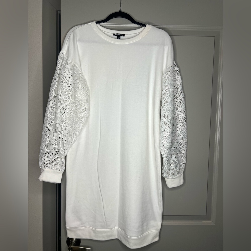 Express White Sweater Dress